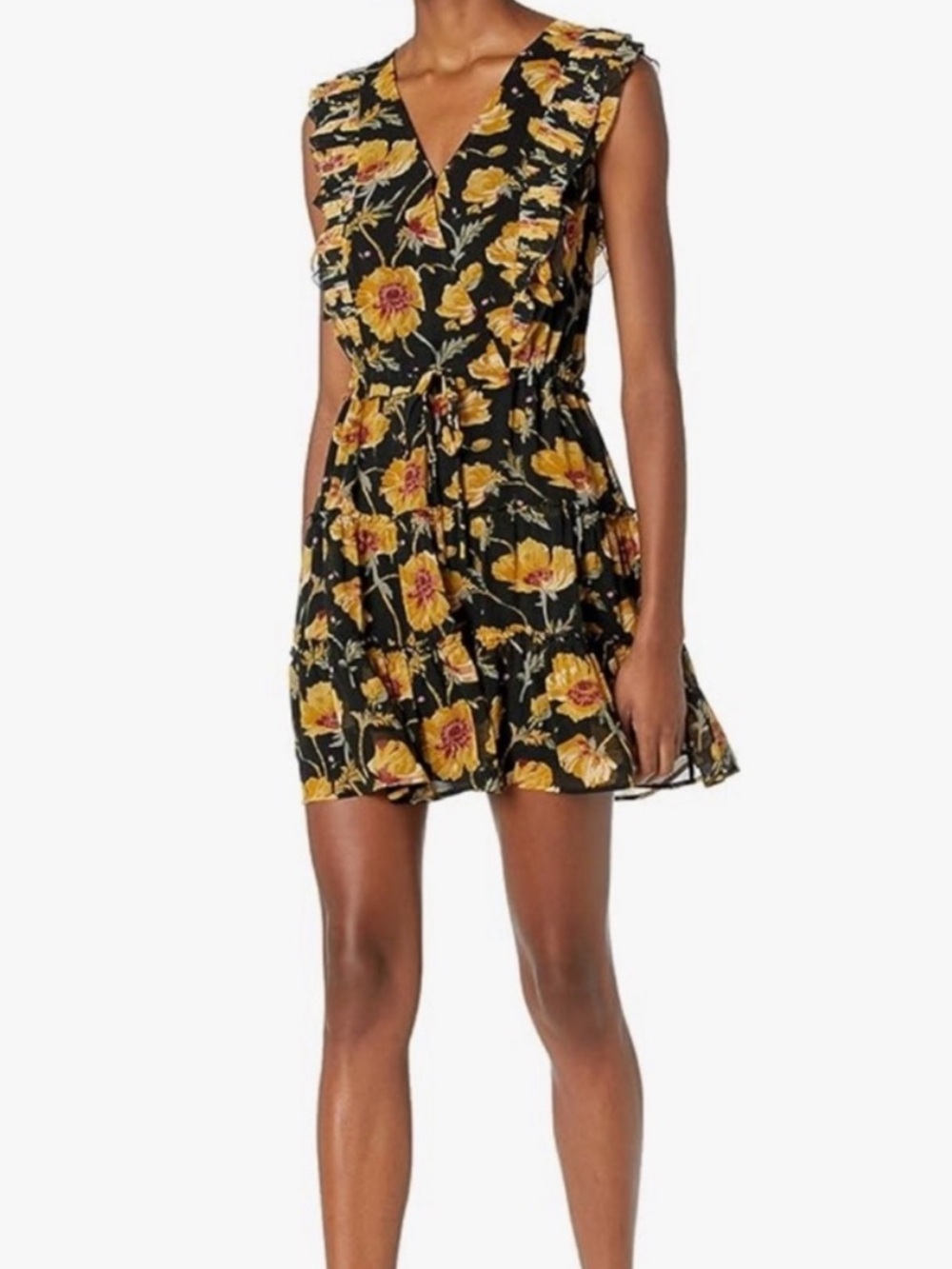PAIGE Barbarella 100% Silk Tie-Waist Mini Dress